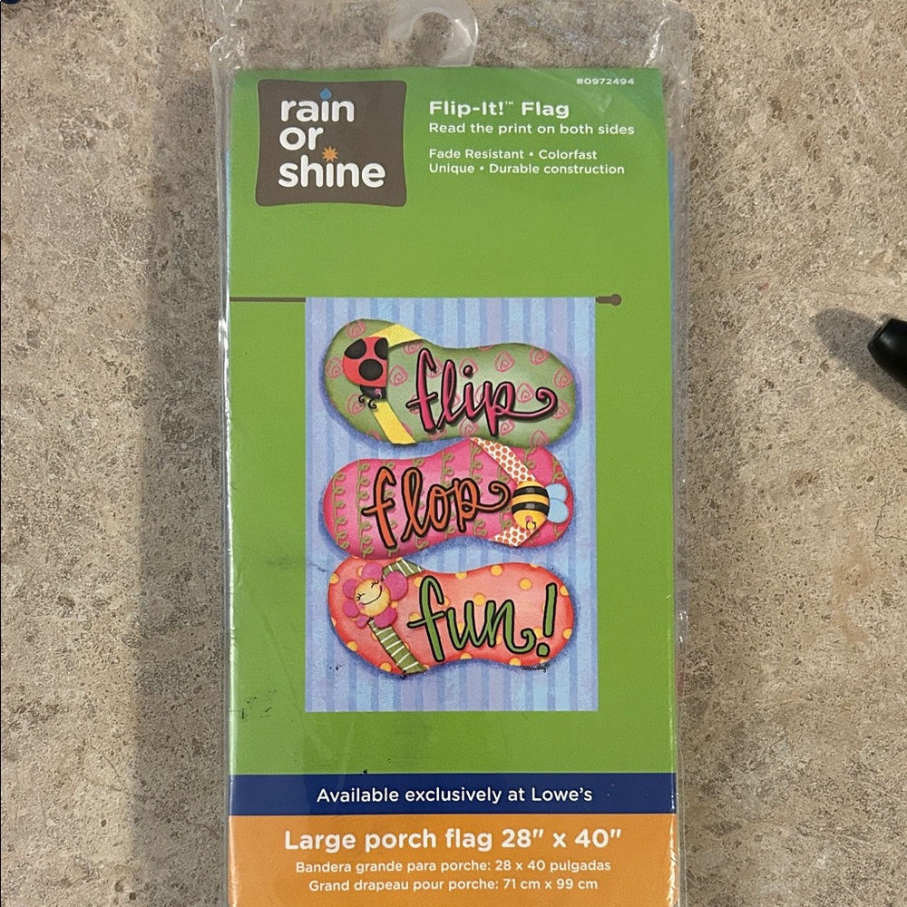 Rain or Shine Flip Flops and Fun Summer Beach Yard Decor Porch Flag
